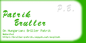 patrik bruller business card