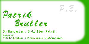 patrik bruller business card